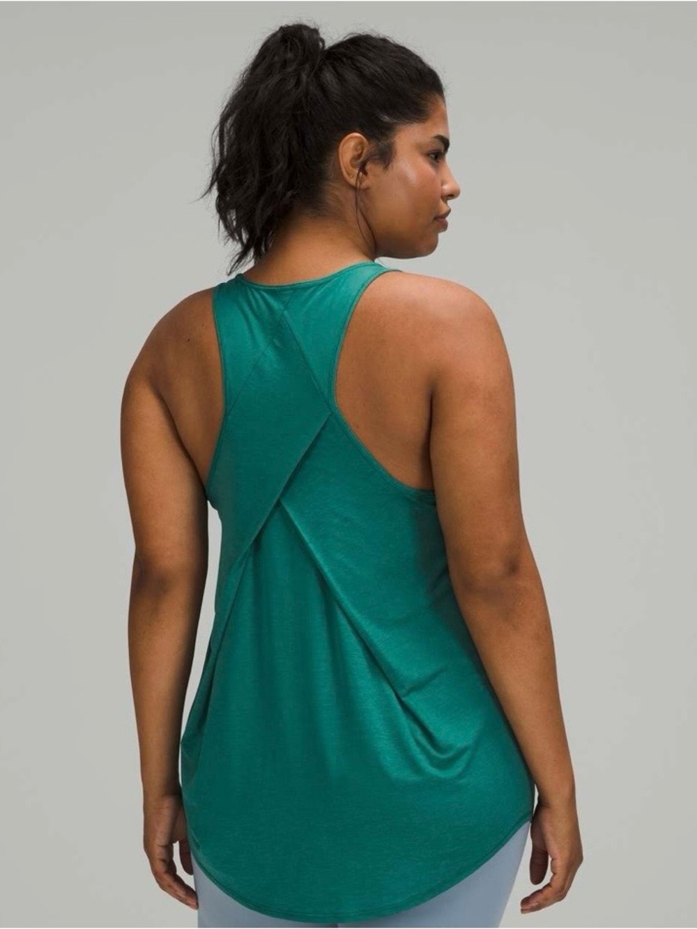 Lululemon Essential Tank Top, Pleated, 
Teal Lagoon Green